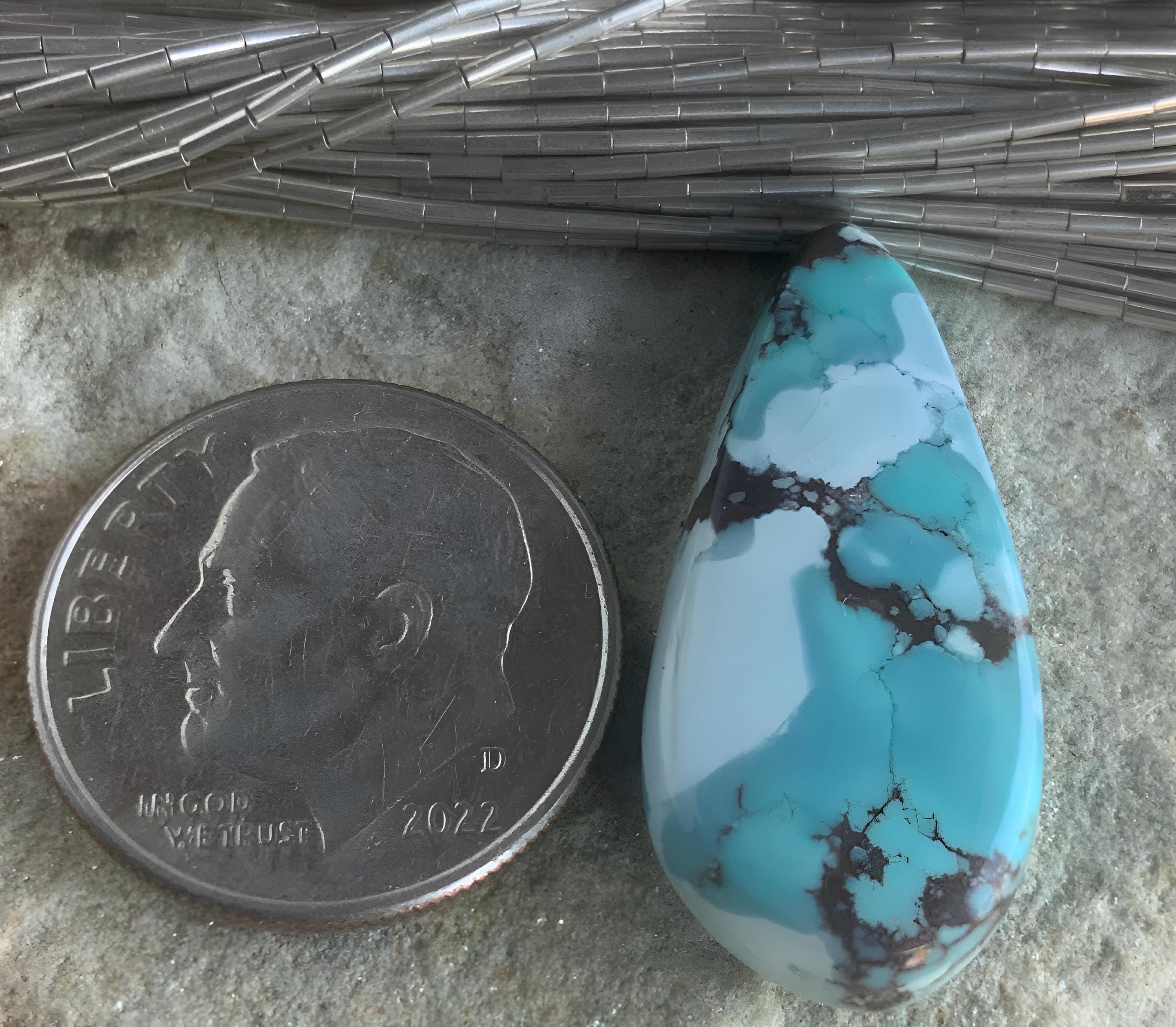Gobi Desert Lavender or Golden Hills Turquoise Teardrop #G151