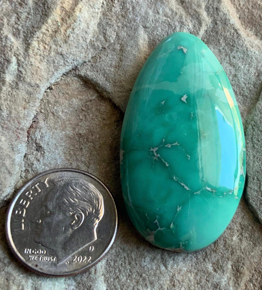 Gorgeous Natural Broken Arrow Variscite Teardrop Cabochon