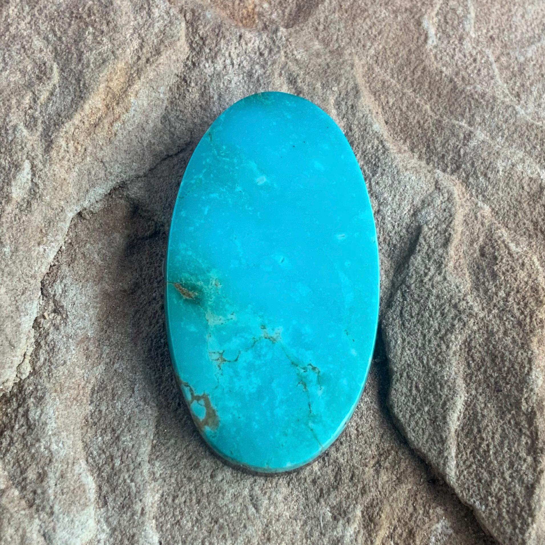 Beautiful Blue Turquoise Mountain Turquoise Oval Cabochon #TP22