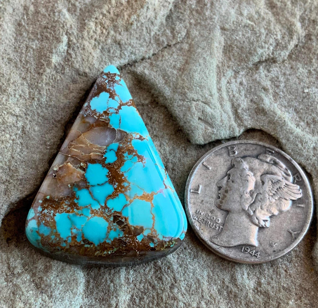 Natural Sierra Nevada Triangle Turquoise Cabochon