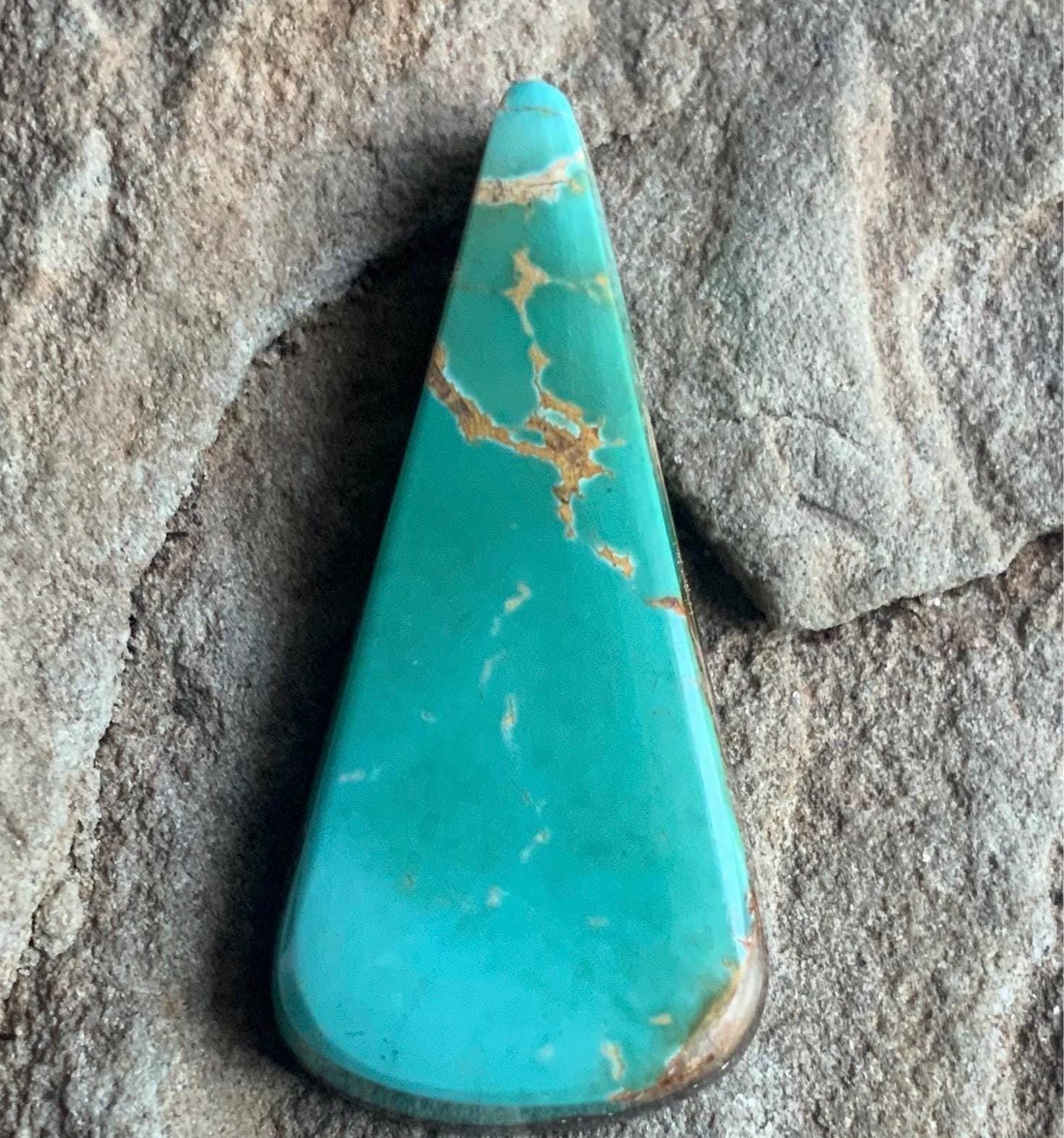 Royston Turquoise Green Elongated Triangle Cabochon #R76