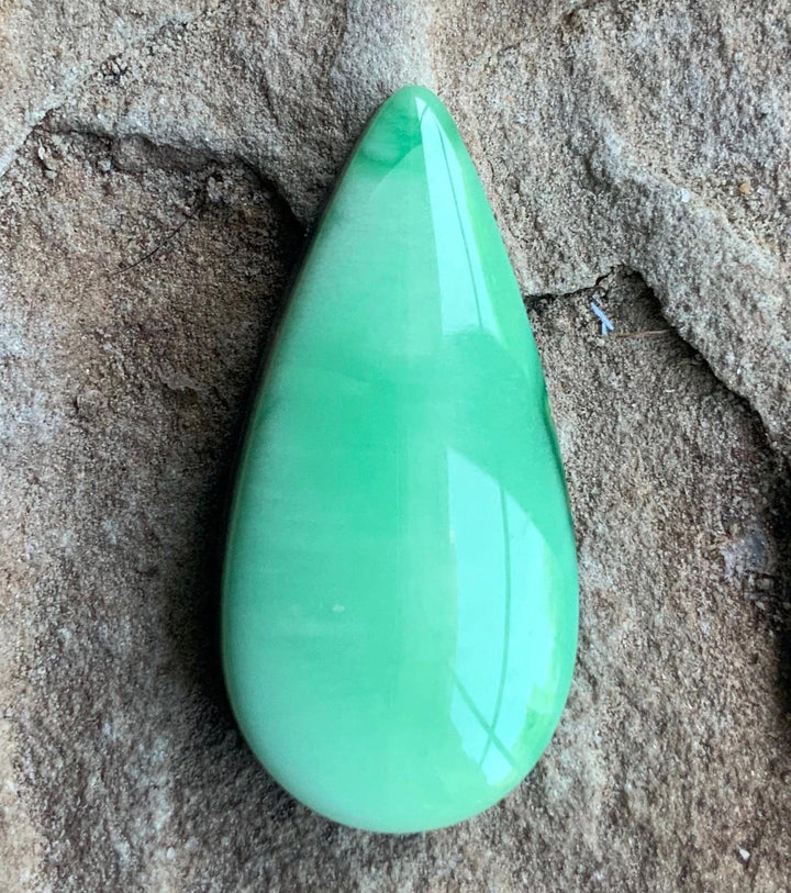 Beautiful Rare Green Natural Orvil Jack Turquoise Cabochon