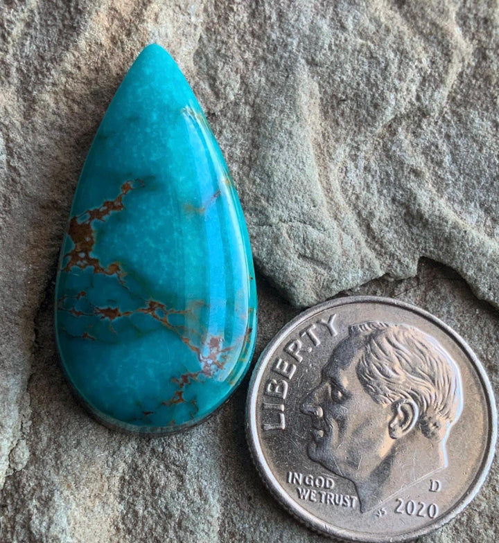 Pilot Mountain Turquoise Teardrop Cabochon
