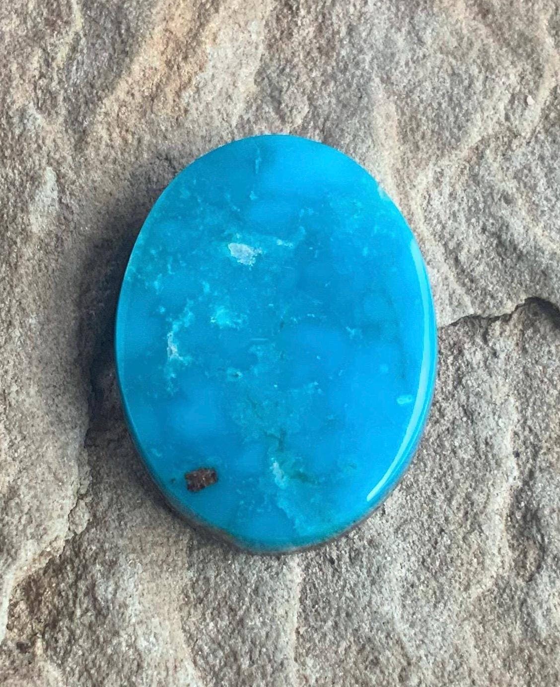 Beautiful Blue Turquoise Mountain Turquoise Oval Cabochon