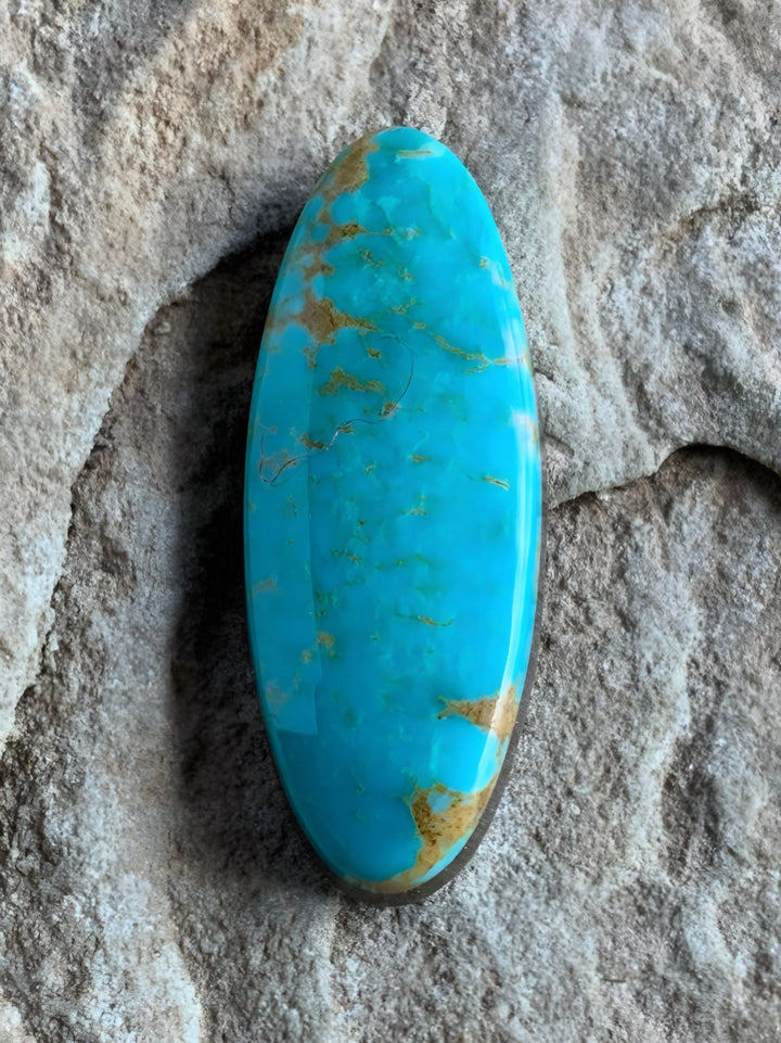 Beautiful Blue Royston Long Oval