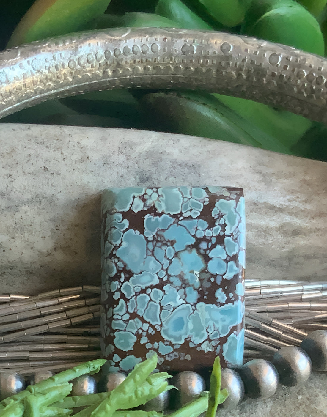 Gobi Desert Lavender or Golden Hills Turquoise Rectangular Gemstone