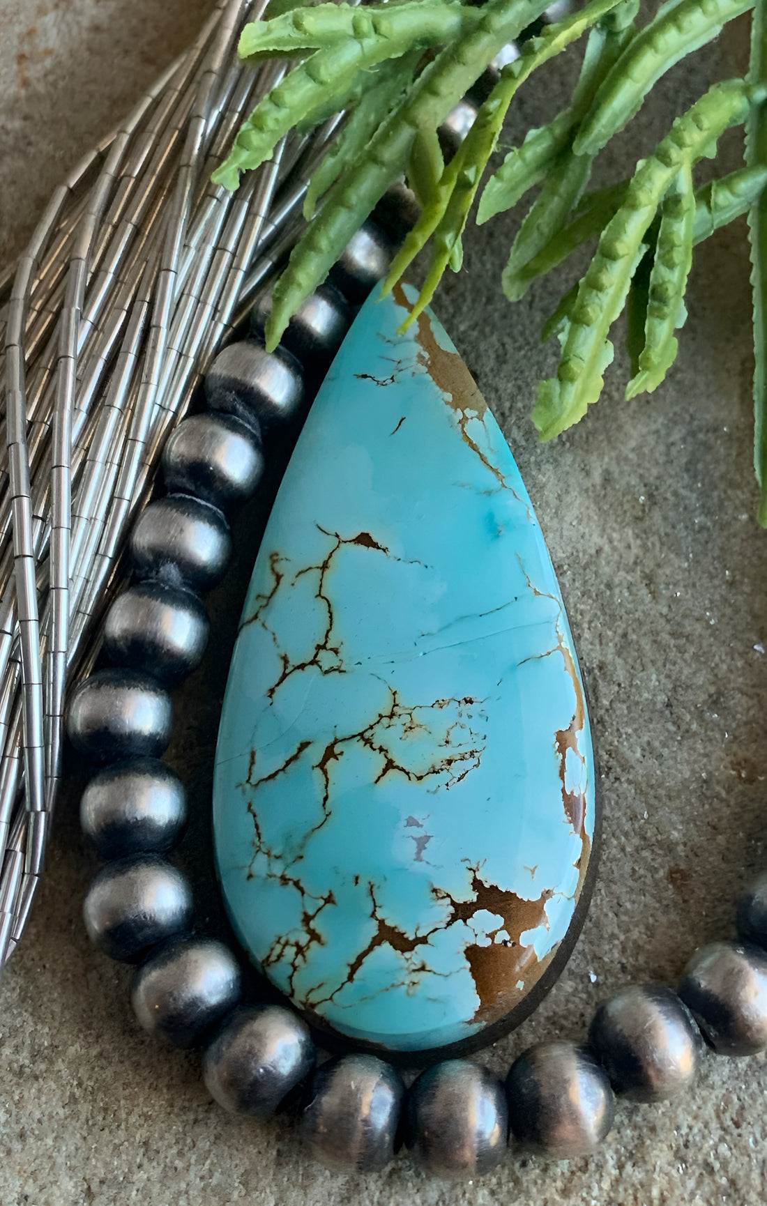 Natural Sierra Nevada Turquoise Teardrop-Nevada Gemstone