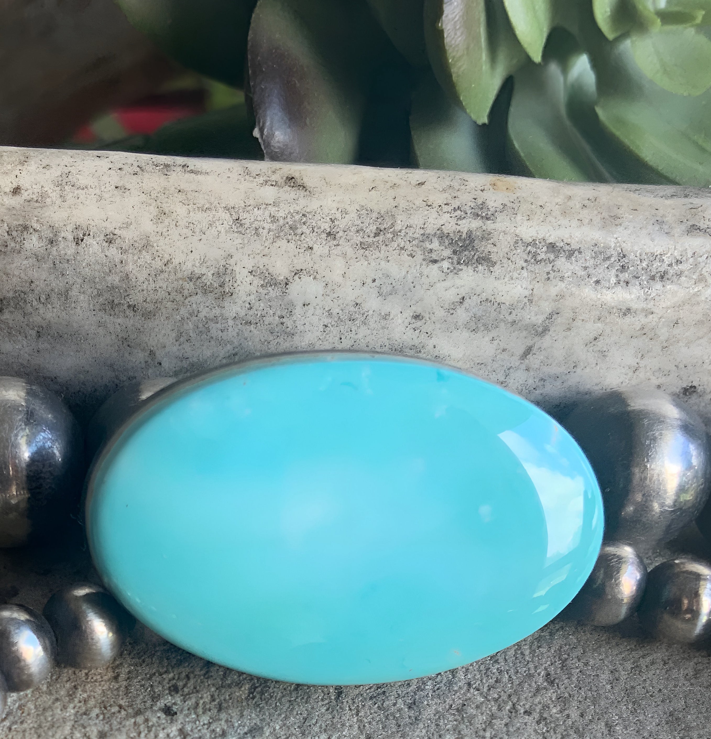 Blue Gem Turquoise Oval Cabochon