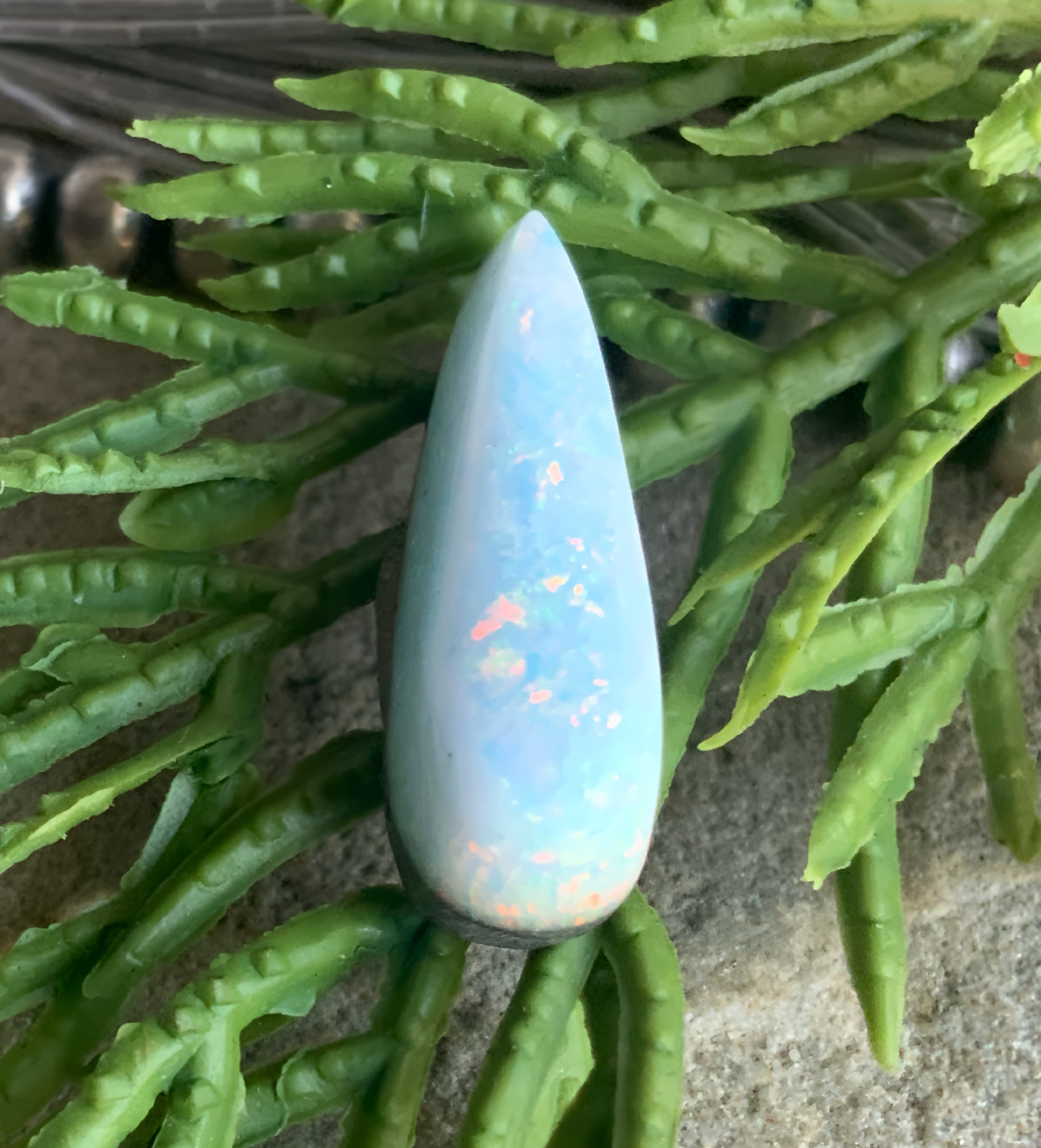 Sterling Opal Small Teardrop