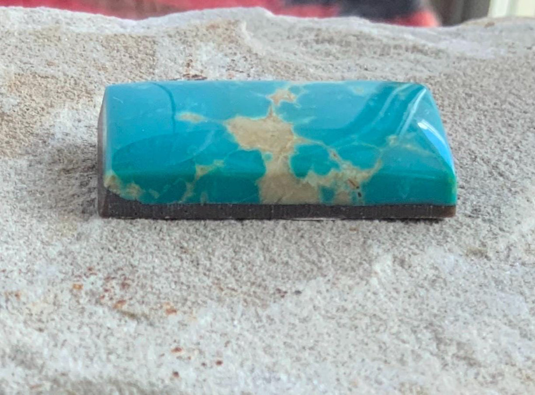 Gorgeous Royston Turquoise Rectangular Cabochon #R03