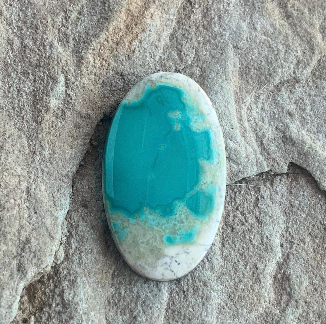 Gorgeous Natural Australian Variscite Oval Cabochon