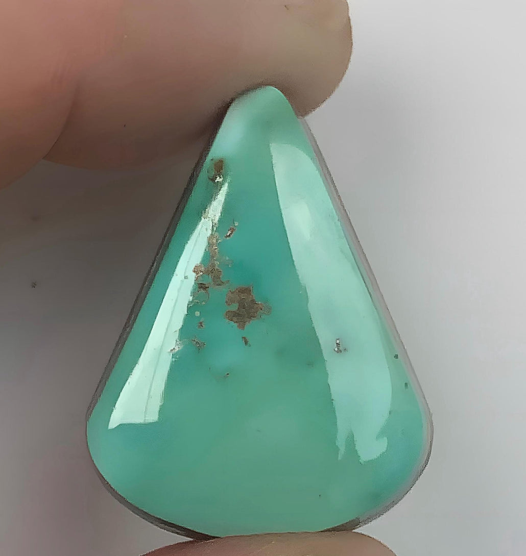 Gorgeous Light Green Royston Triangular Cabochon
