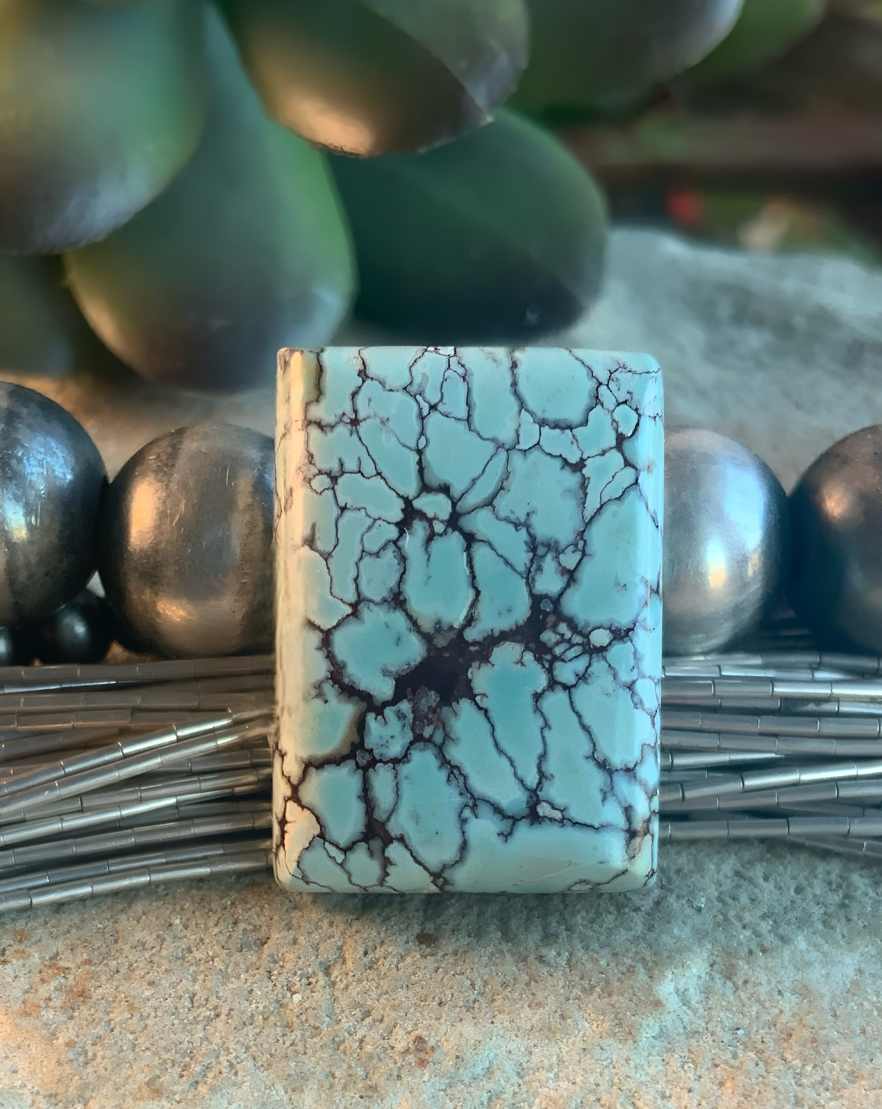 Gobi Desert Lavender or Golden Hills Turquoise Rectangular Gemstone #G115