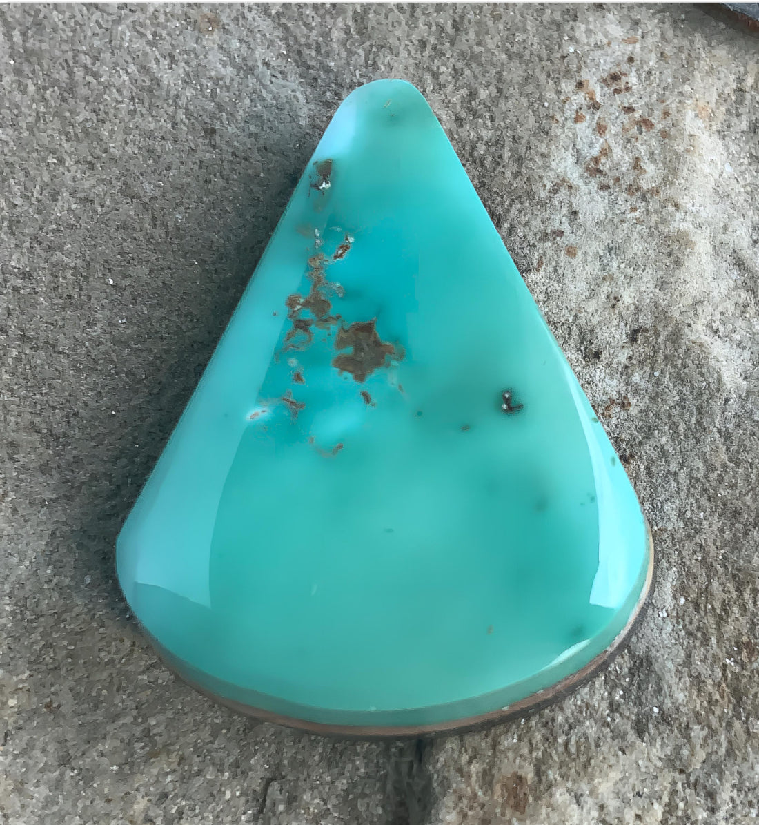 Royston Turquoise  Light GreenTriangular Cabochon
