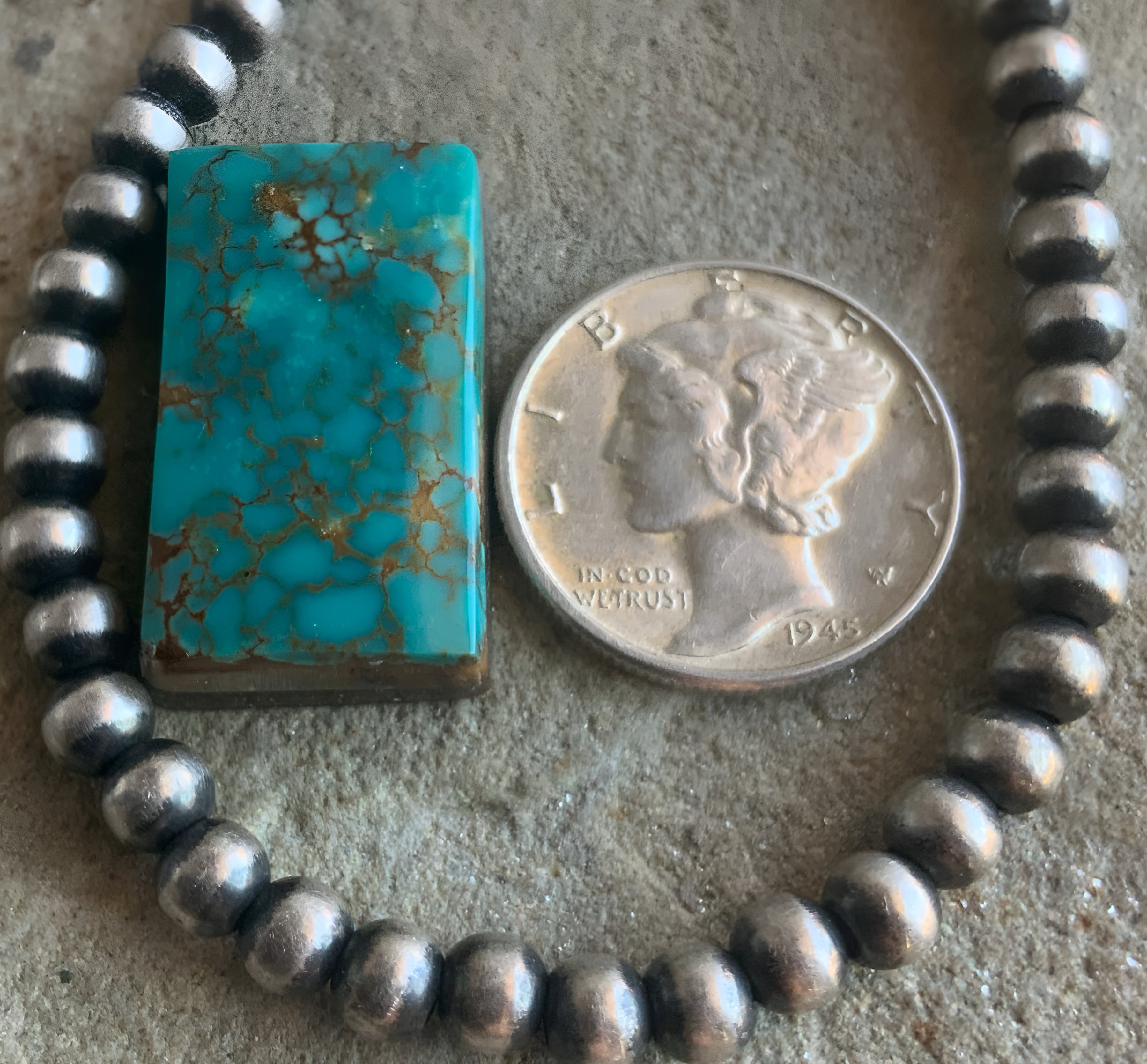 Lone Mountain Turquoise Rectangular Gemstone