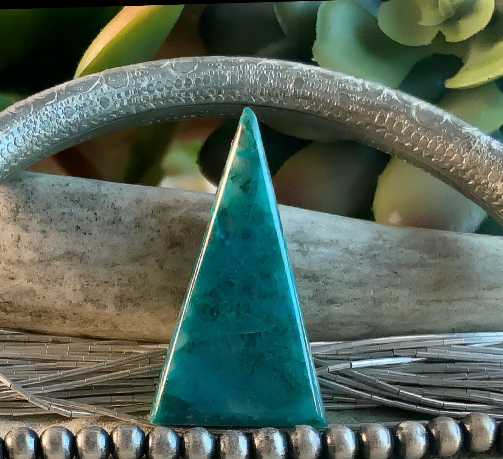 Chrysocolla Triangle Cabochon