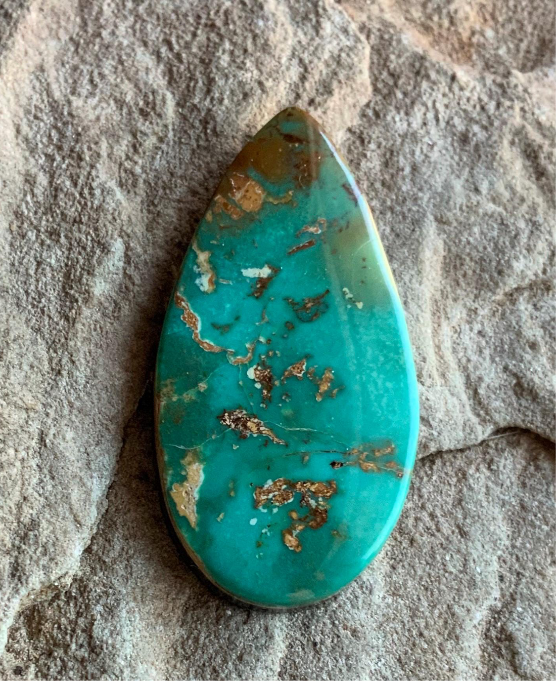 Royston Turquoise Green Teardrop Cabochon