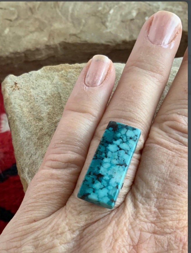 Beautiful Blue Bao Canyon Rectangle Cabochon BC122
