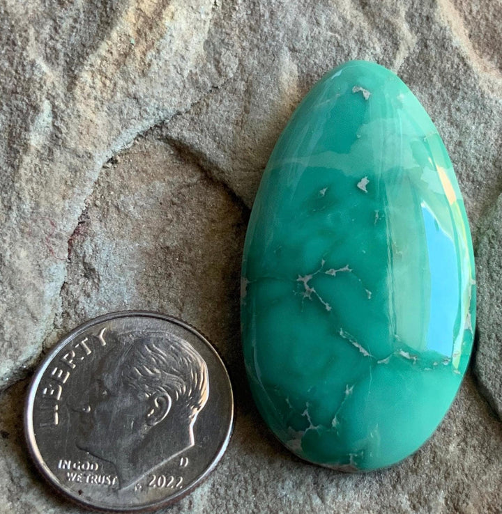 Gorgeous Natural Broken Arrow Variscite Teardrop Cabochon