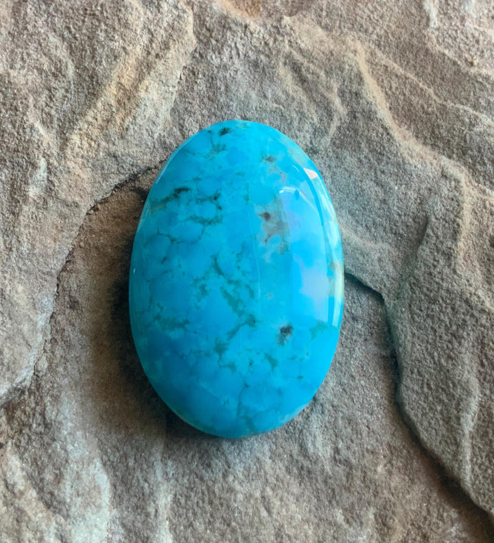 Beautiful Blue Royston Turquoise Thick Large Oval Cabochon #R36