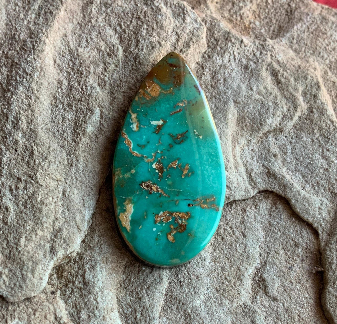 Royston Turquoise Green Teardrop Cabochon