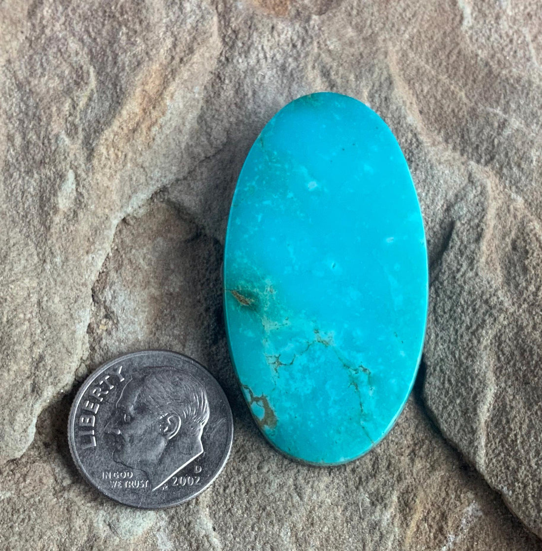 Beautiful Blue Turquoise Mountain Turquoise Oval Cabochon #TP22