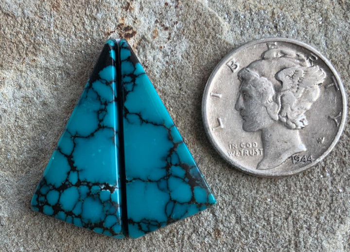 Beautiful Bao Canyon Turquoise Earring Matching Pair #BC119
