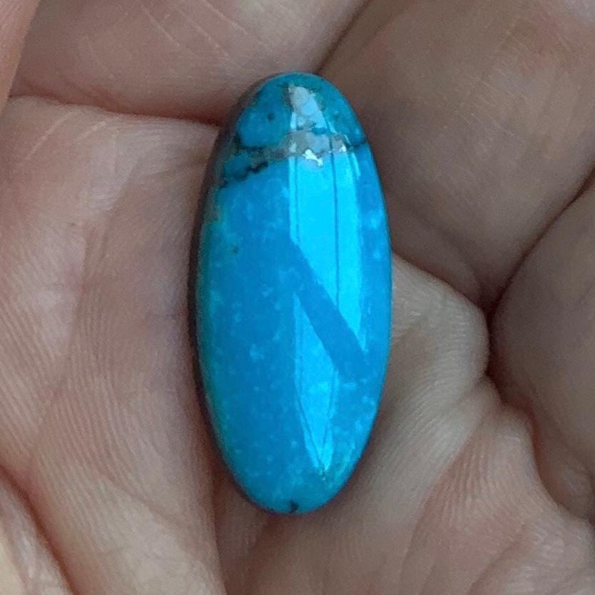 Ithaca Peak Turquoise Long Oval Cabochon or Polished Stone Cab