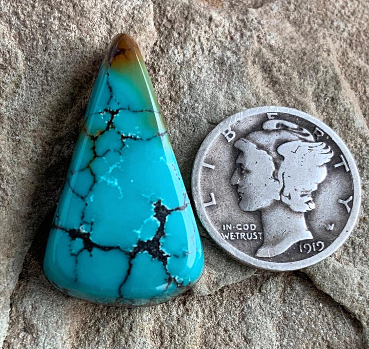 Beautiful Bao Canyon Turquoise Triangle Cabochon #BC140