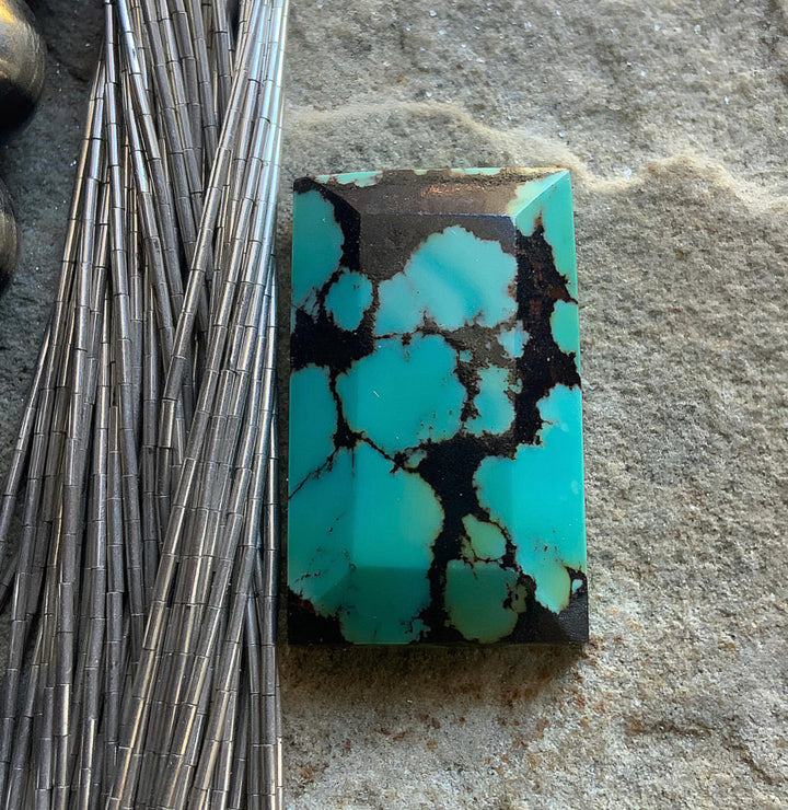 Bao Canyon Rectangular Gemstone With Faceted Edge