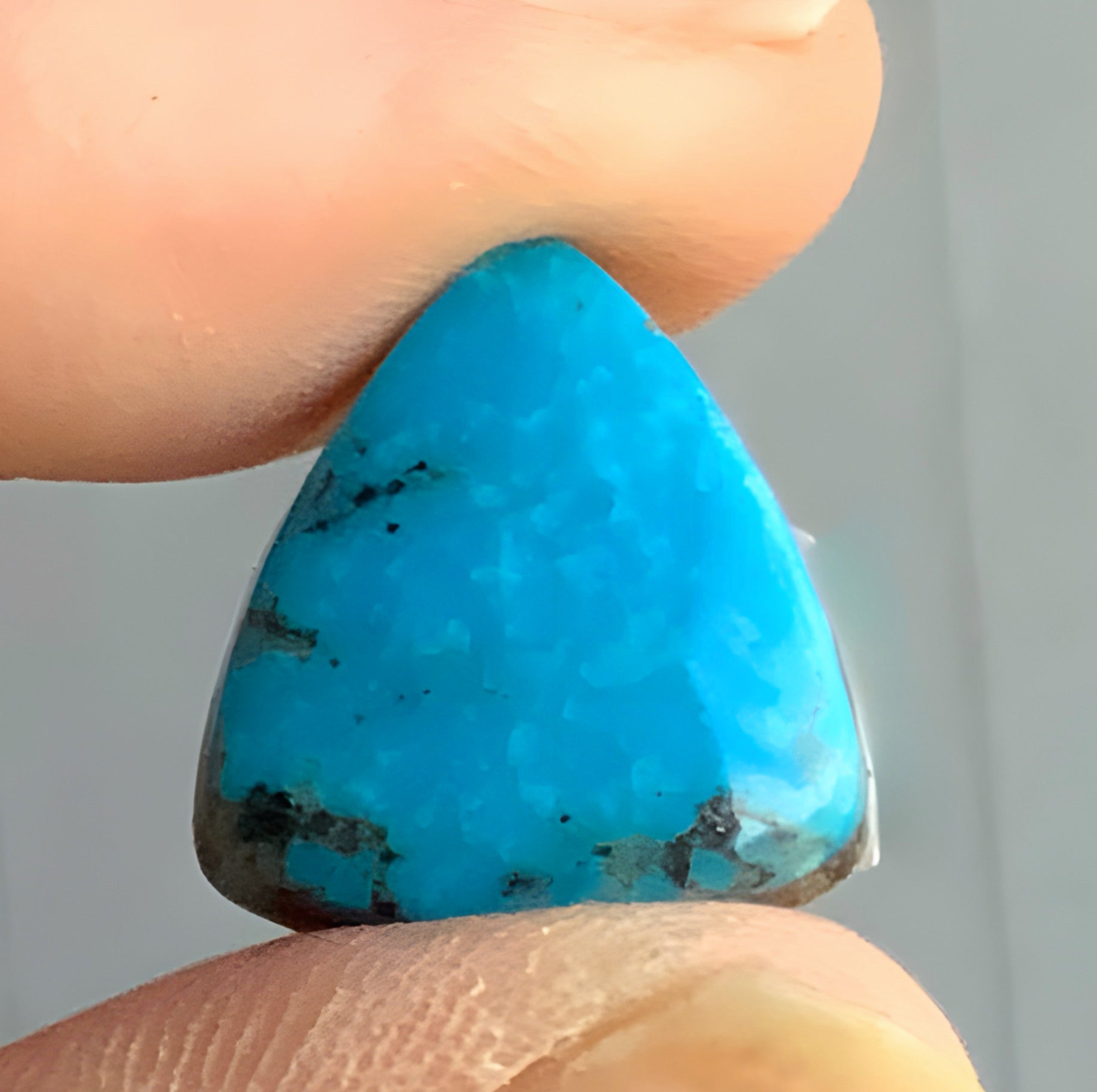 Ithaca Peak Turquoise Trillion Cabochon -Arizona Gemstone #IP144