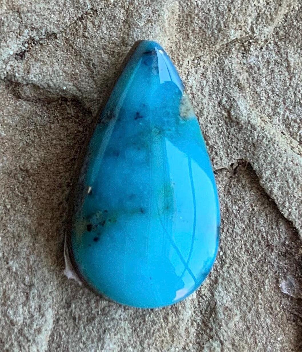 Ithaca Peak Turquoise Teardrop Cabochon-Arizona Gemstone