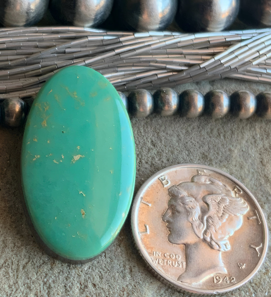 Emerald Valley Turquoise Oval Cabochon-Nevada Gemstone