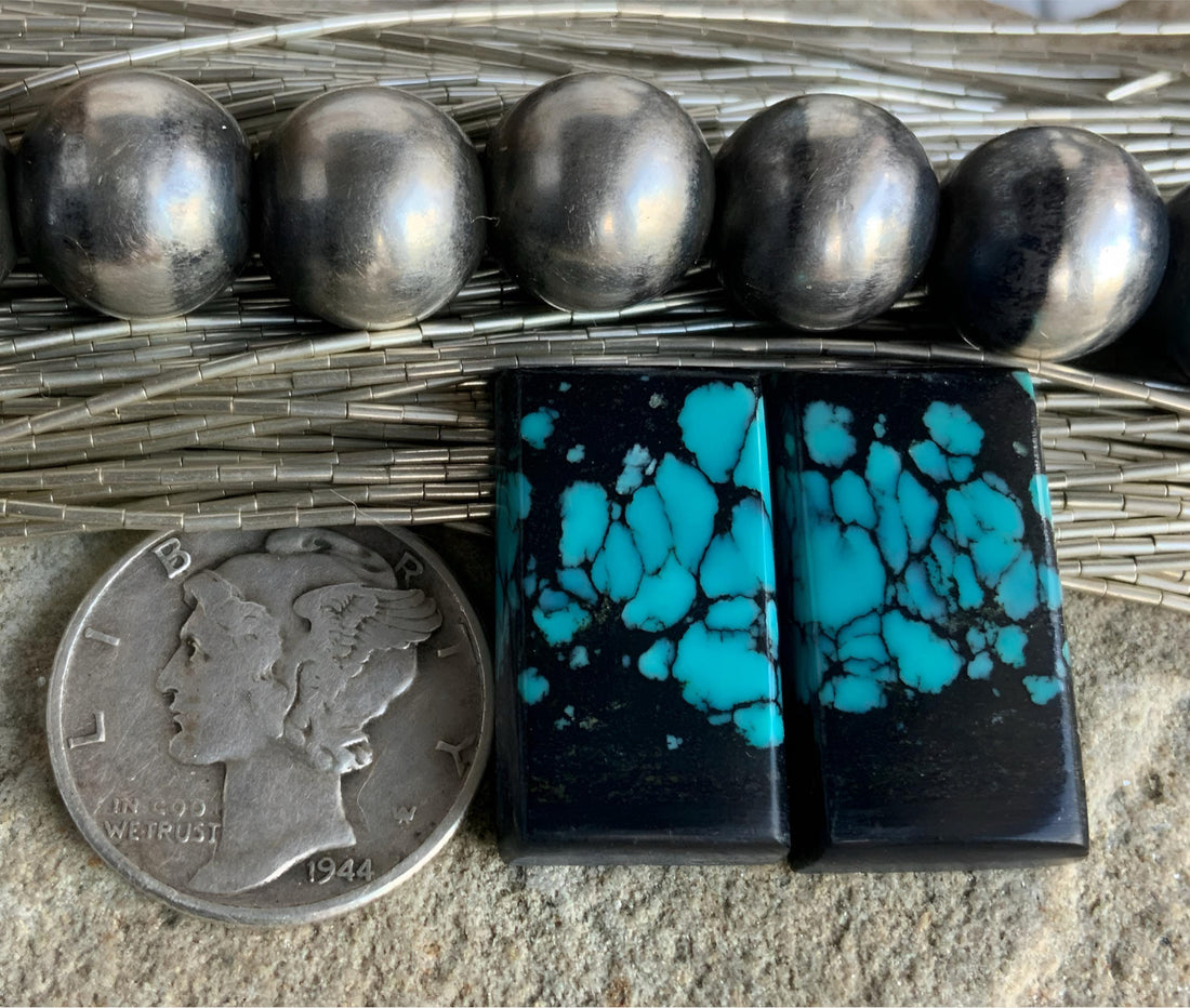 Bao Canyon Rectangular Earring Cabochons or Matched Gemstone Pair #BC261