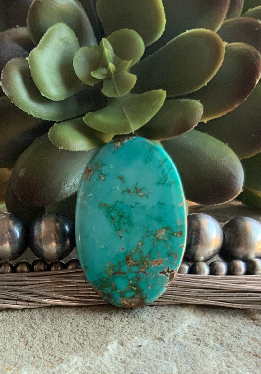 Natural Royston Turquoise Oval Cabochon