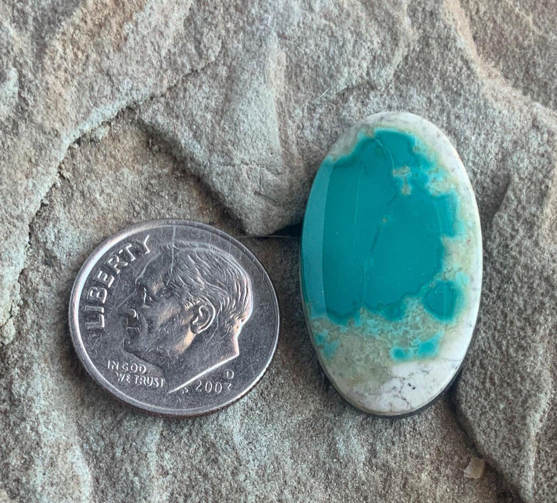 Gorgeous Natural Australian Variscite Oval Cabochon