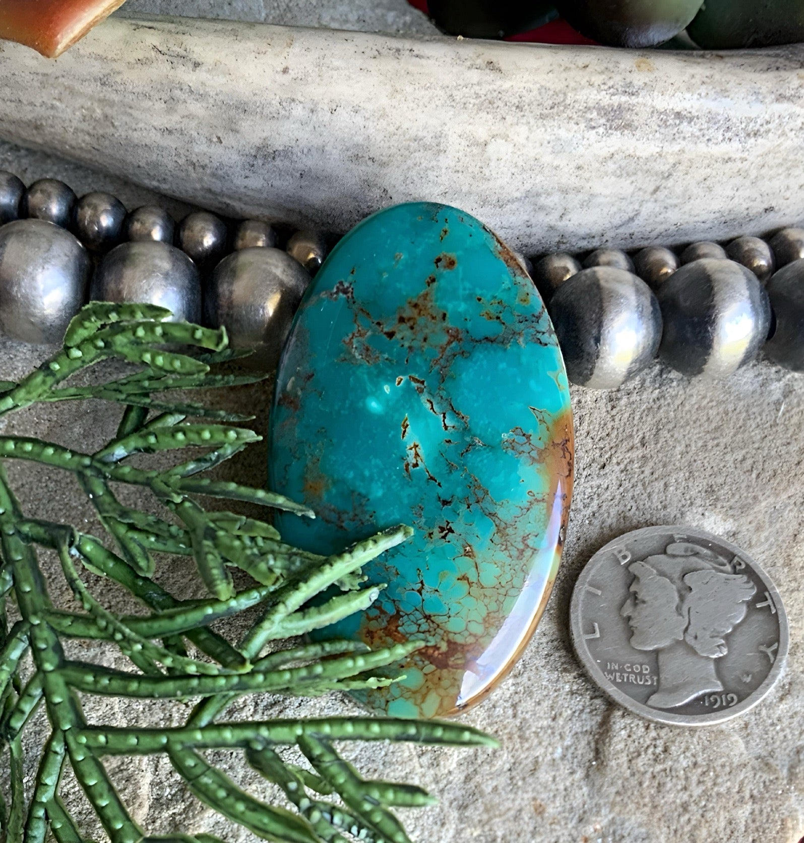 Natural Royston Turquoise Gemmy Oval Cabochon