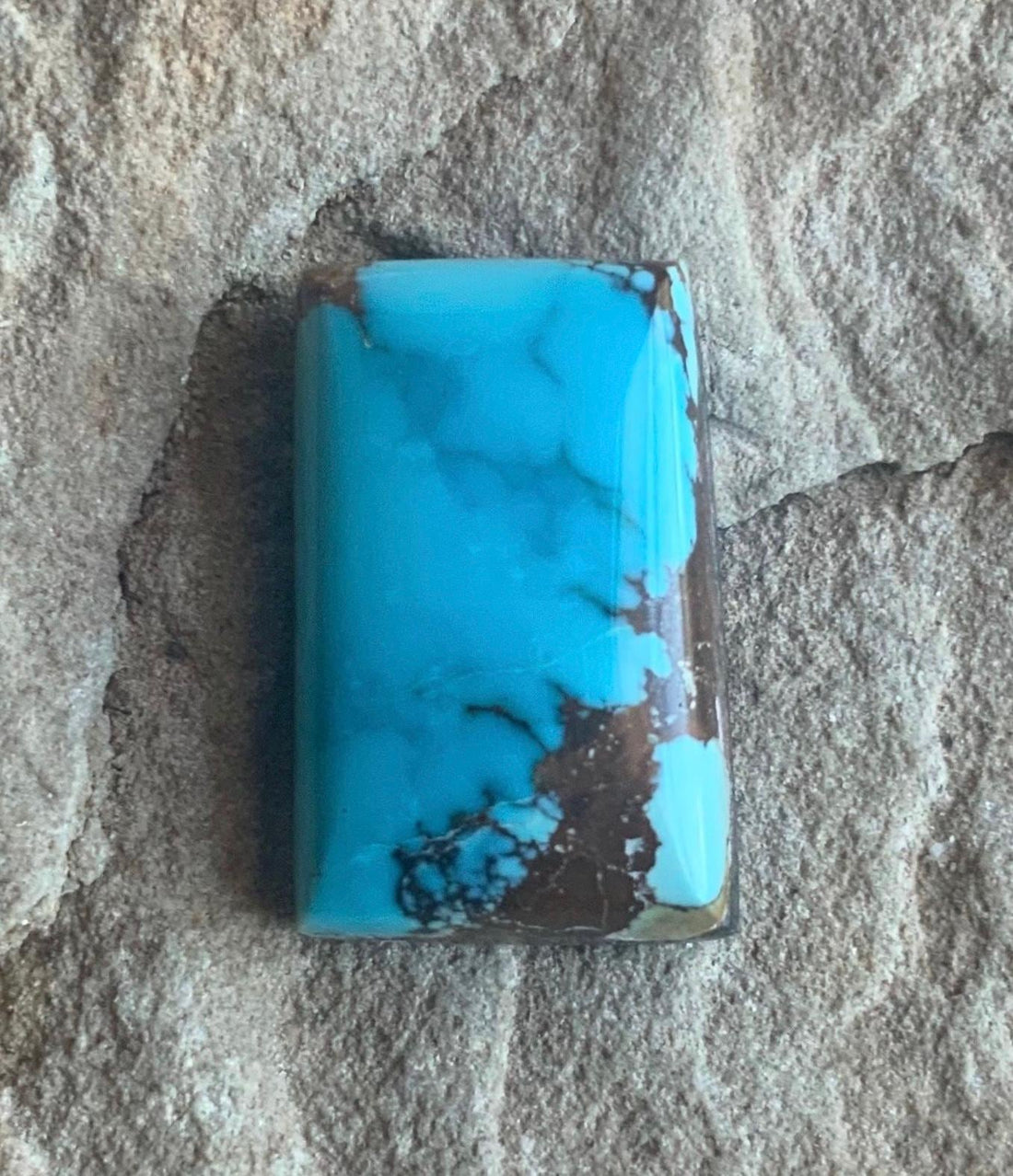 Beautiful Natural Sierra Nevada Rectangular Turquoise Cabochon