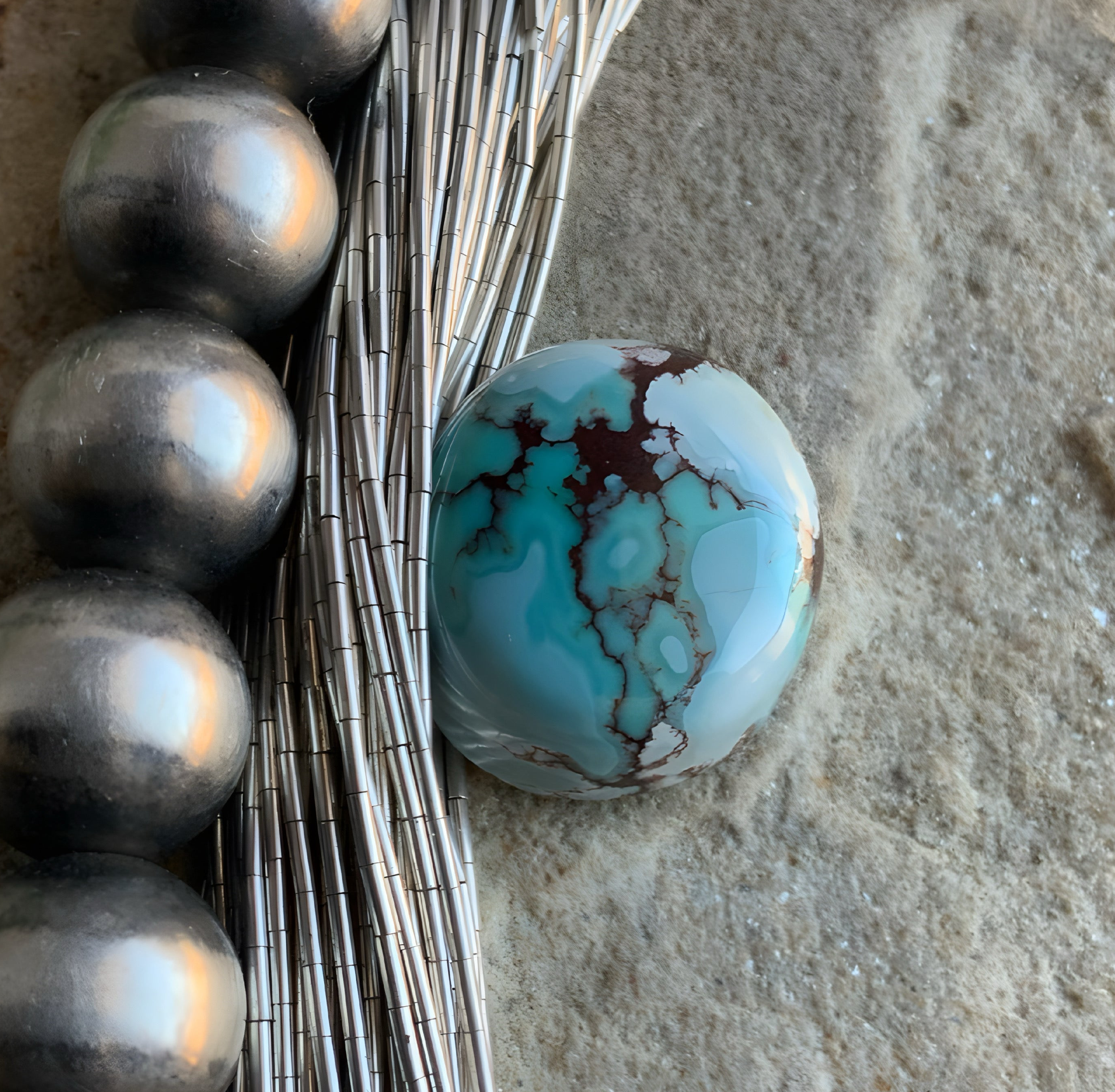 Gobi Desert Lavender or Golden Hills Turquoise Oval