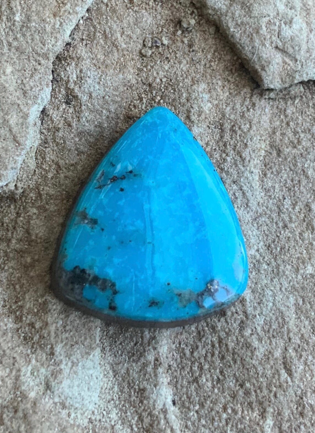 Ithaca Peak Turquoise Trillion Cabochon -Arizona Gemstone #IP144