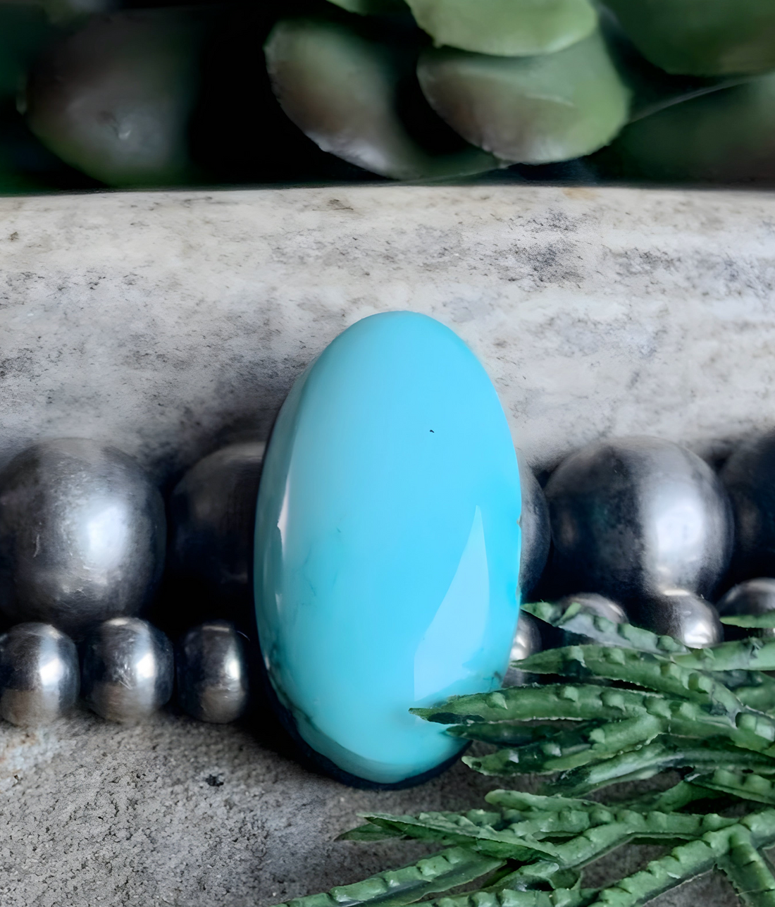 Natural Sleeping Beauty Turquoise Oval Cabochon
