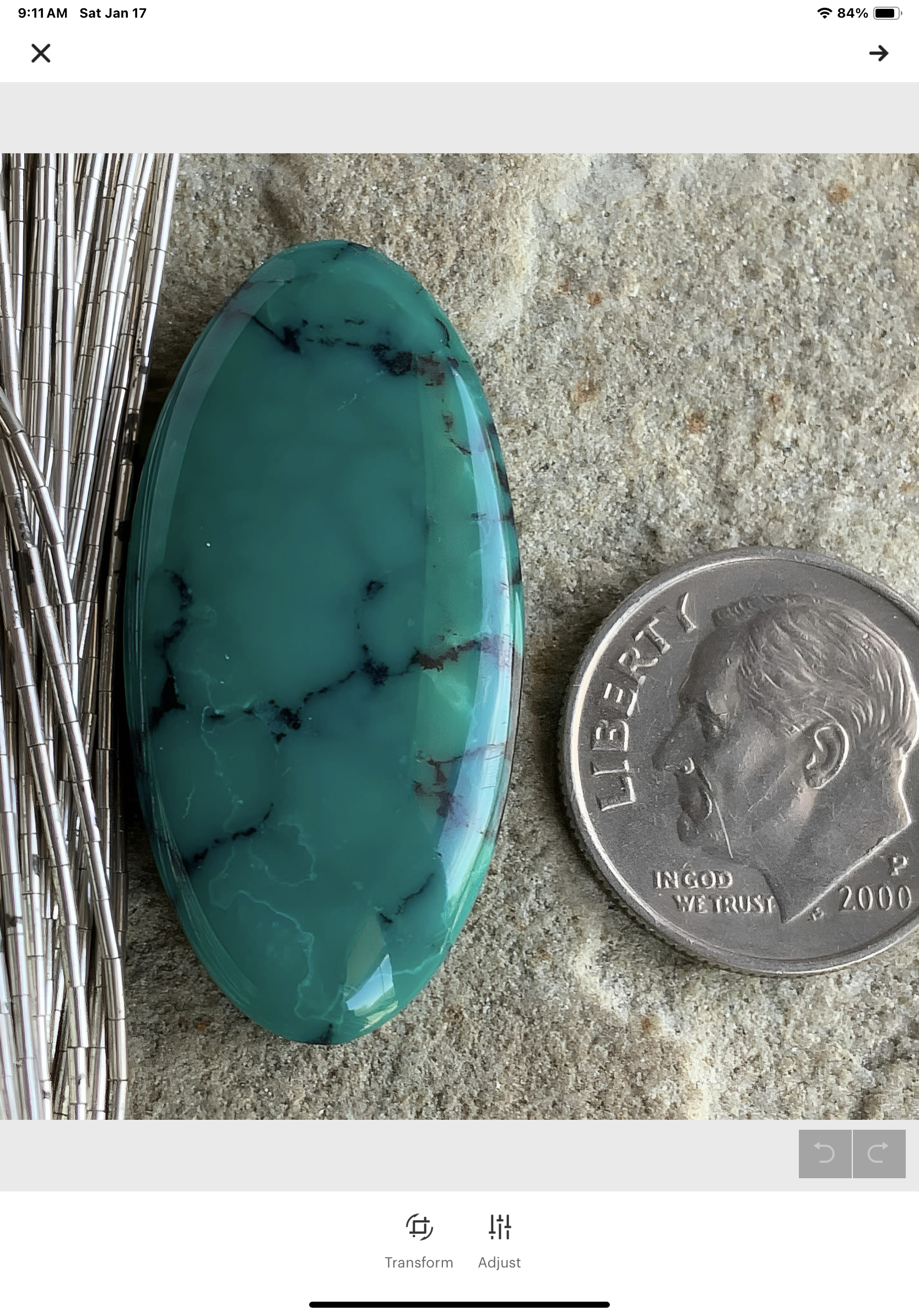 Bamboo Mountain Deep Green Oval Gemstone