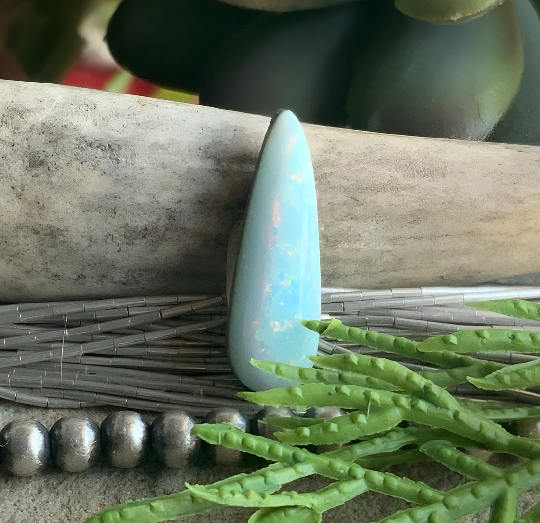 Sterling Opal Small Teardrop