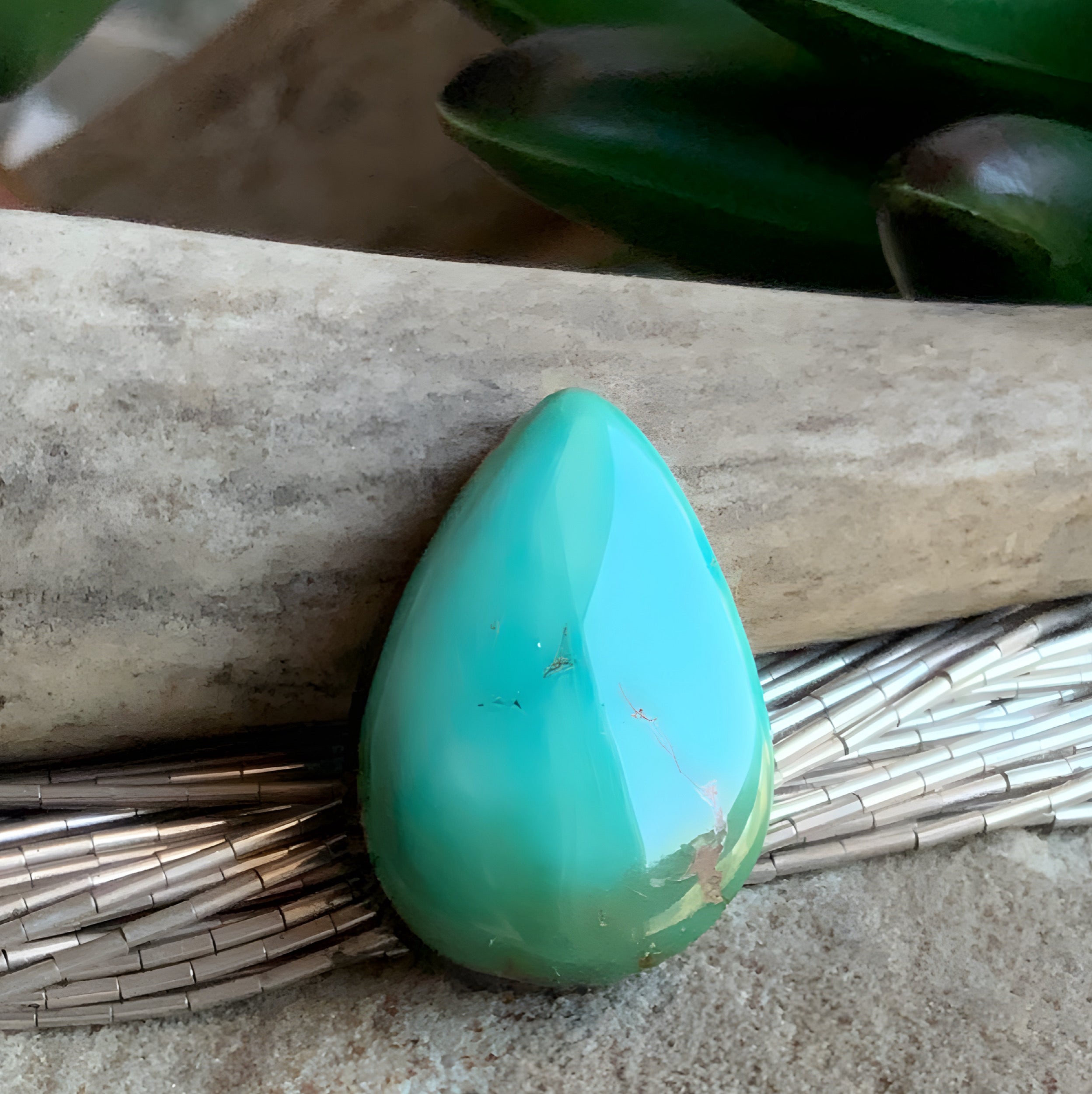 Royston Turquoise Teardrop Cabochon-Nevada Gemstone #R110