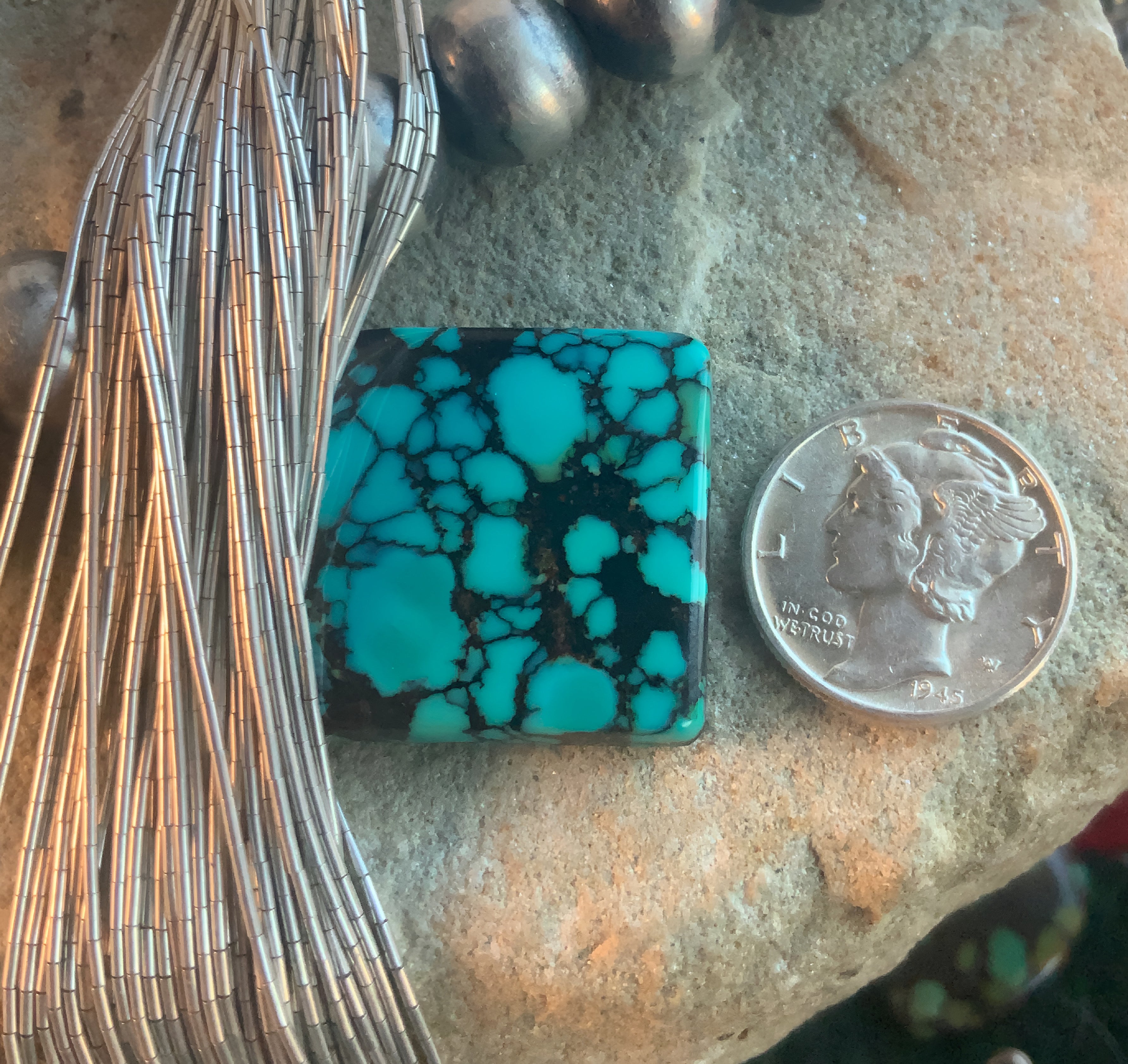 Bao Canyon Turquoise Square Gemstone #BC155