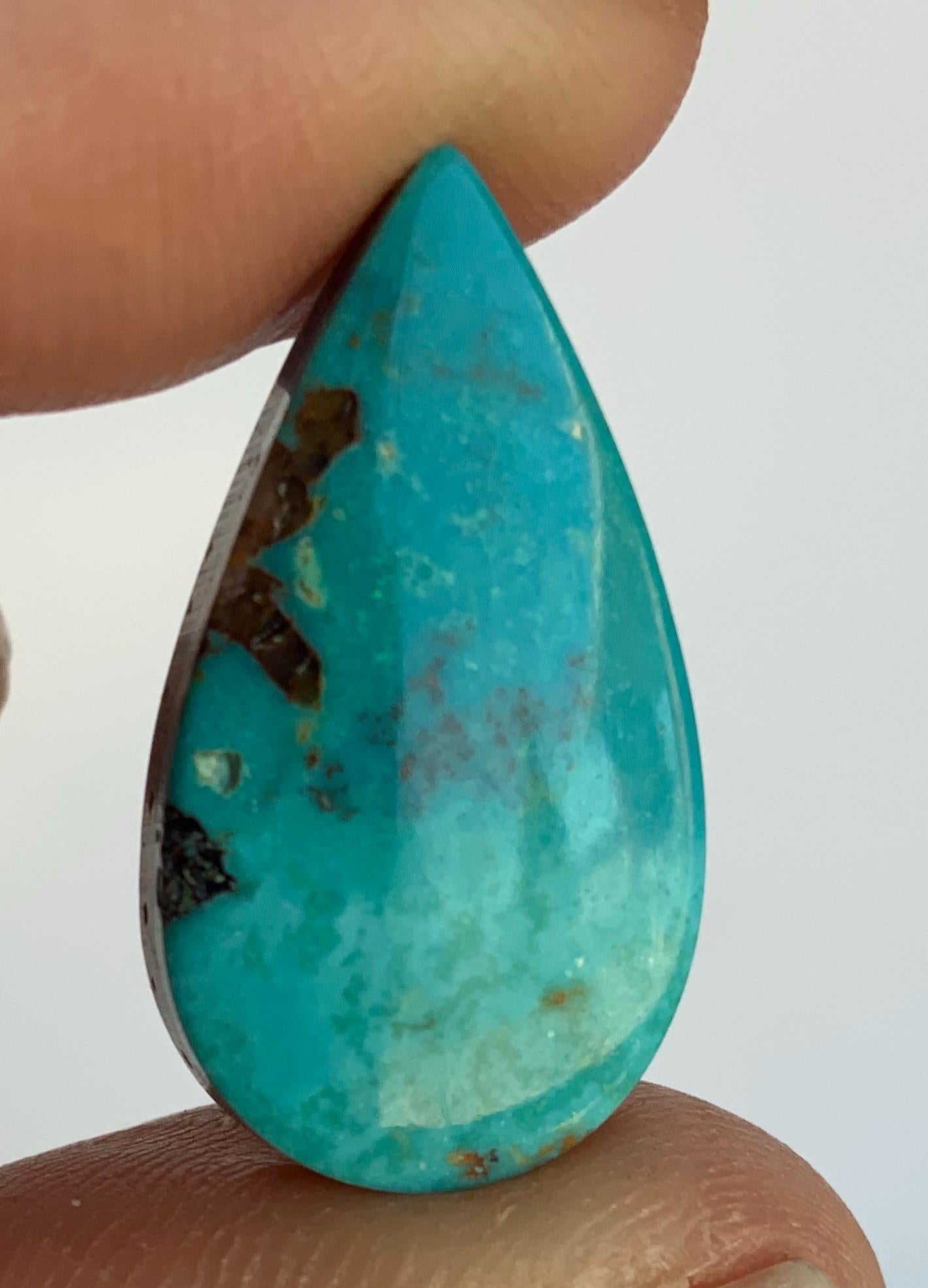 Beautiful Natural Blue Sierra Nevada Teardrop Turquoise Cabochon