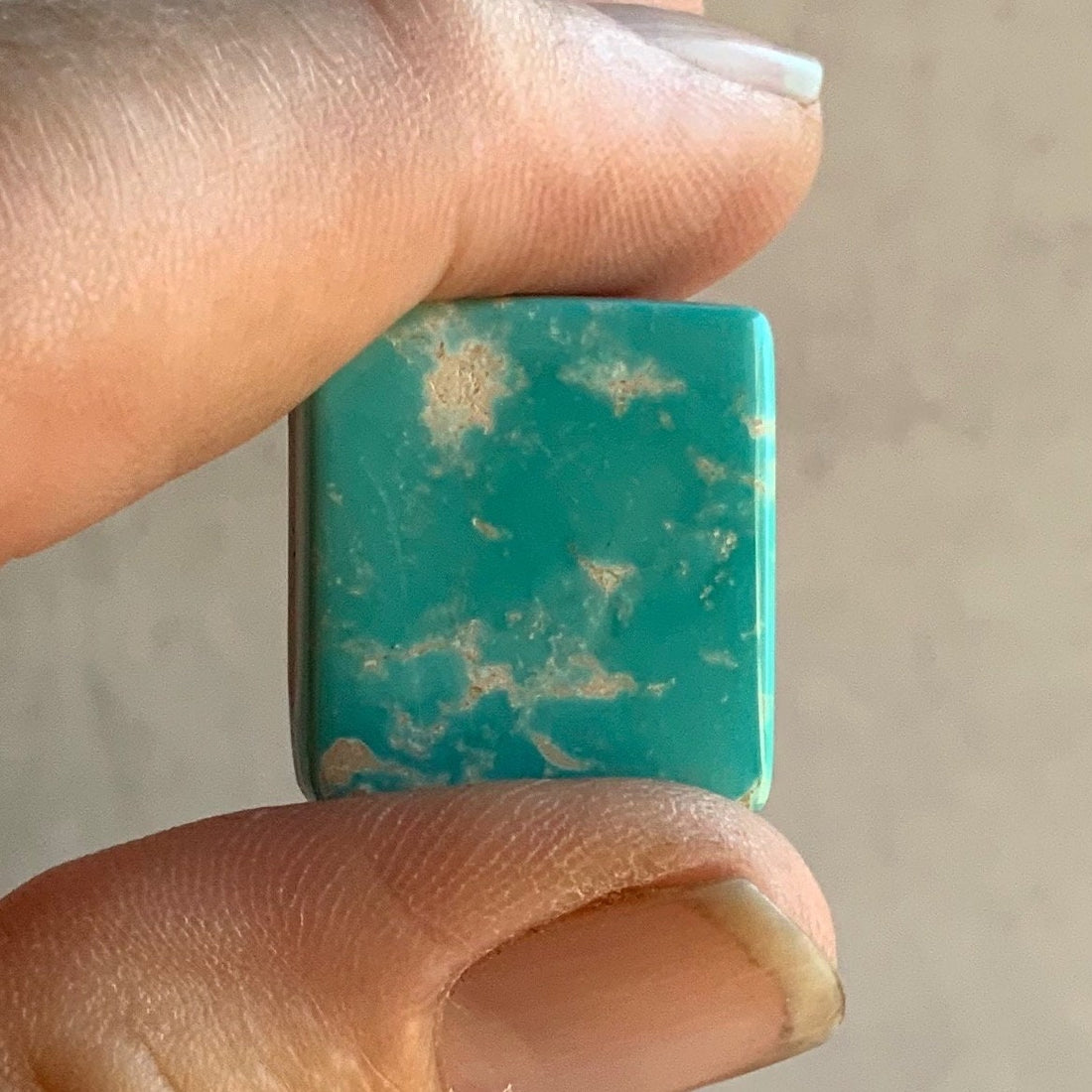 Beautiful Blue  Royston Turquoise Rectangular Cabochon #R27