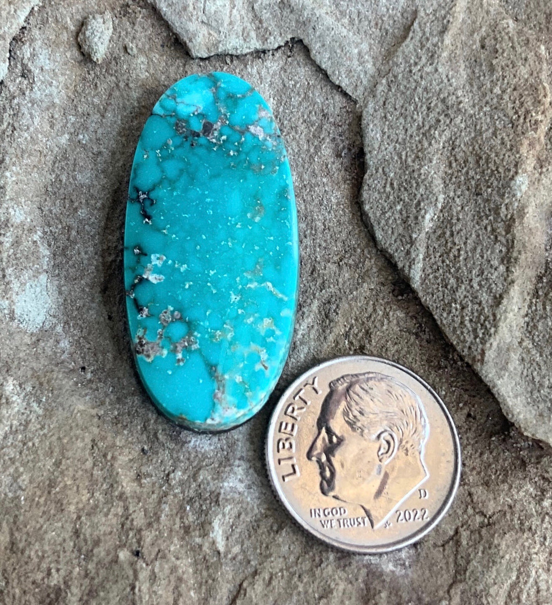 Beautiful Carico Lake Turquoise Large Oval Cabochon