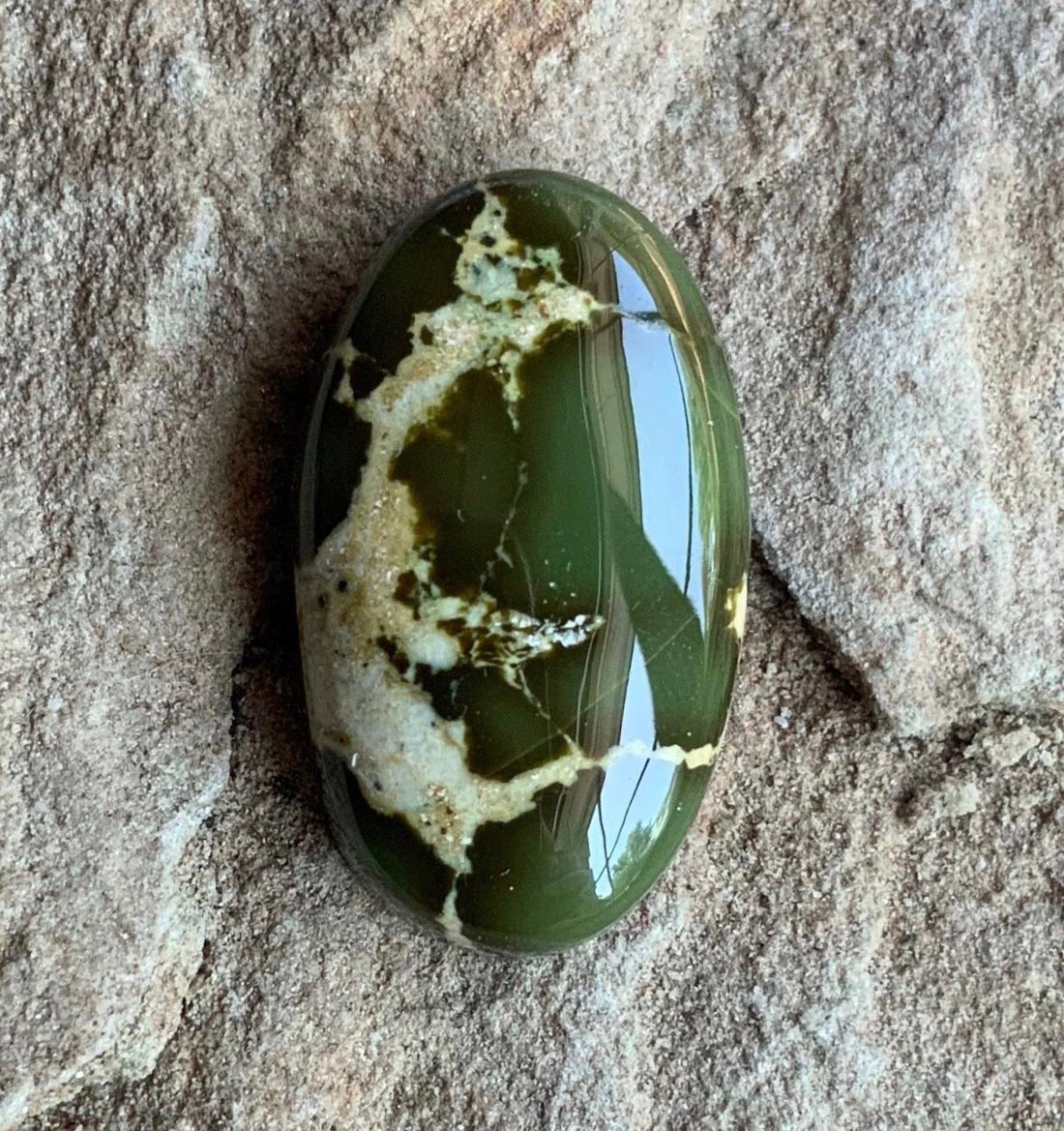 Natural Deep Green High Grade Royston Turquoise Oval Cabochon or Polished Stone Cab