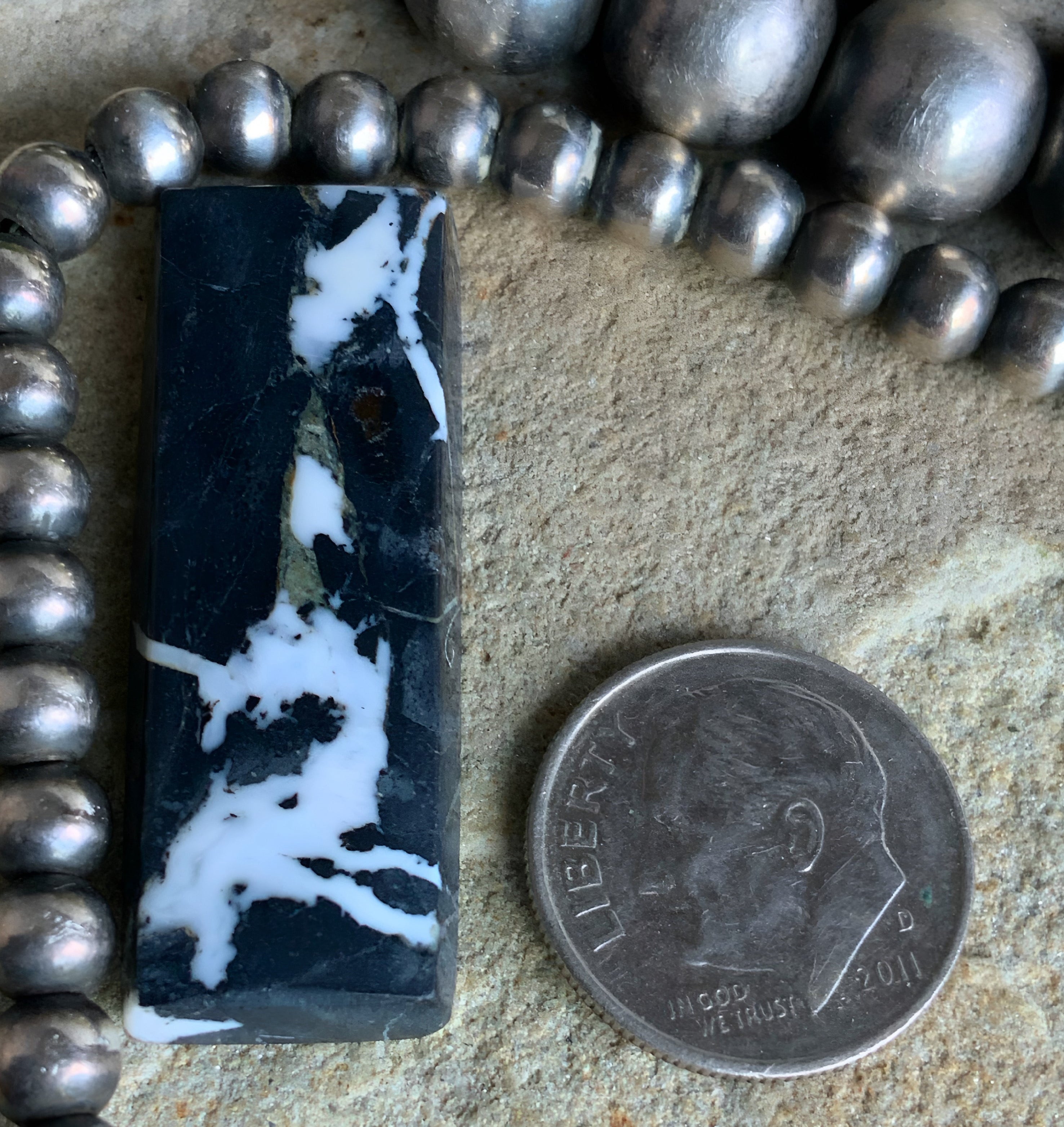 Natural White Buffalo Rectangle Cabochon-Nevada Gemstone